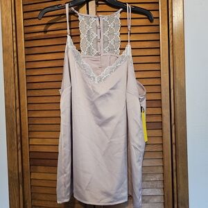 Gibson Pink Lace Trim Top